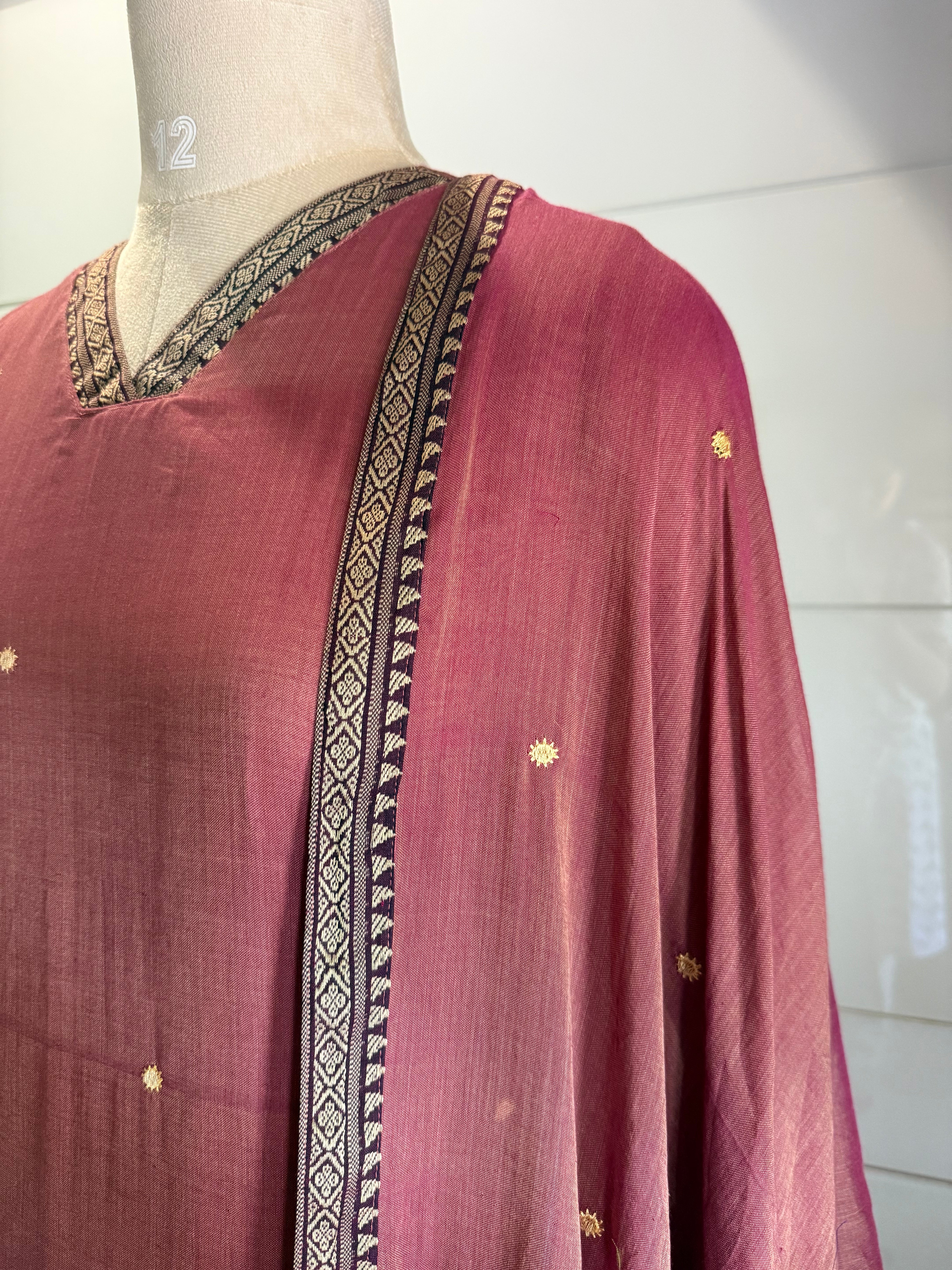 Blush narayanpet suit set