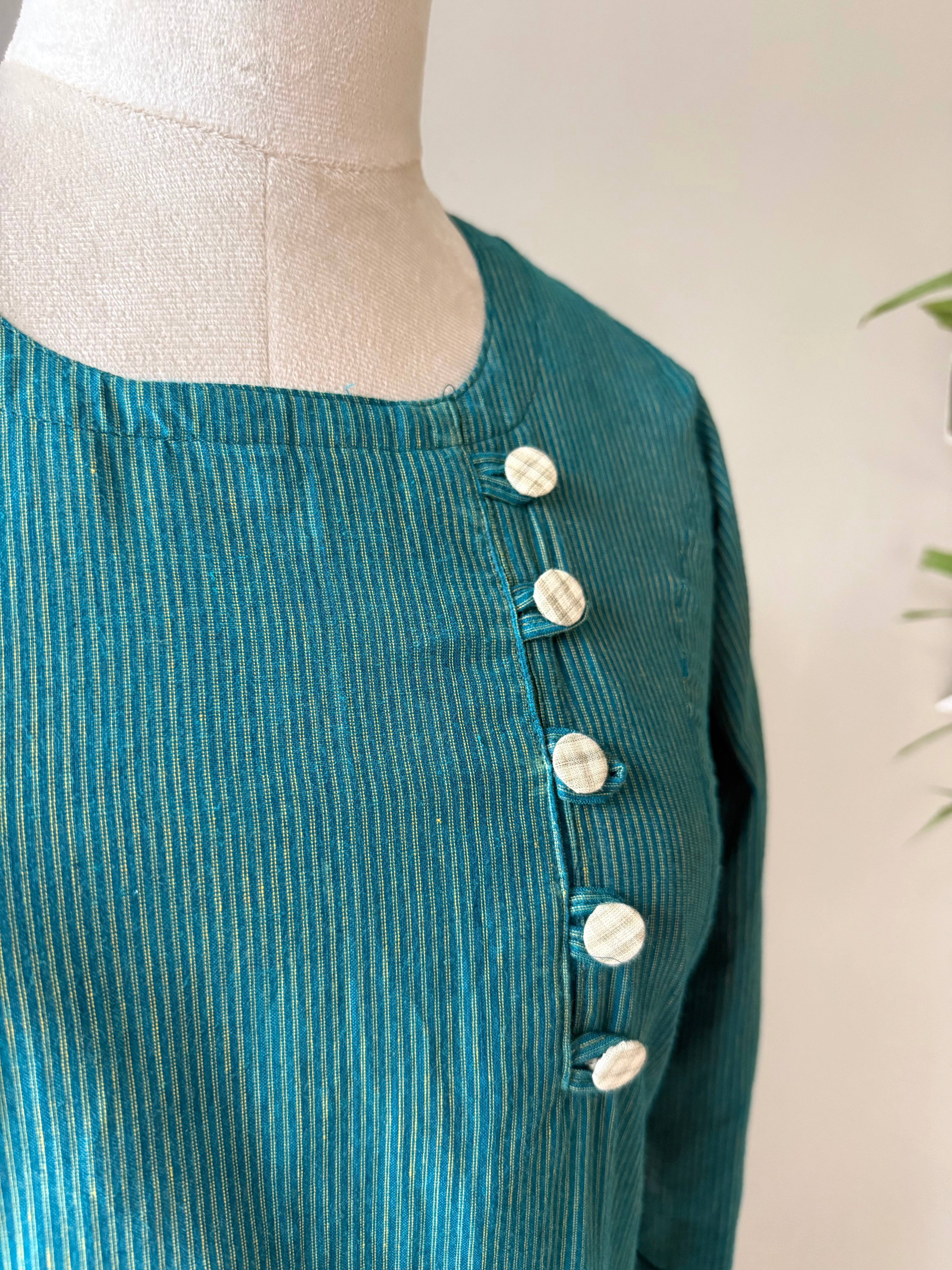 Stripes and checks kurta set