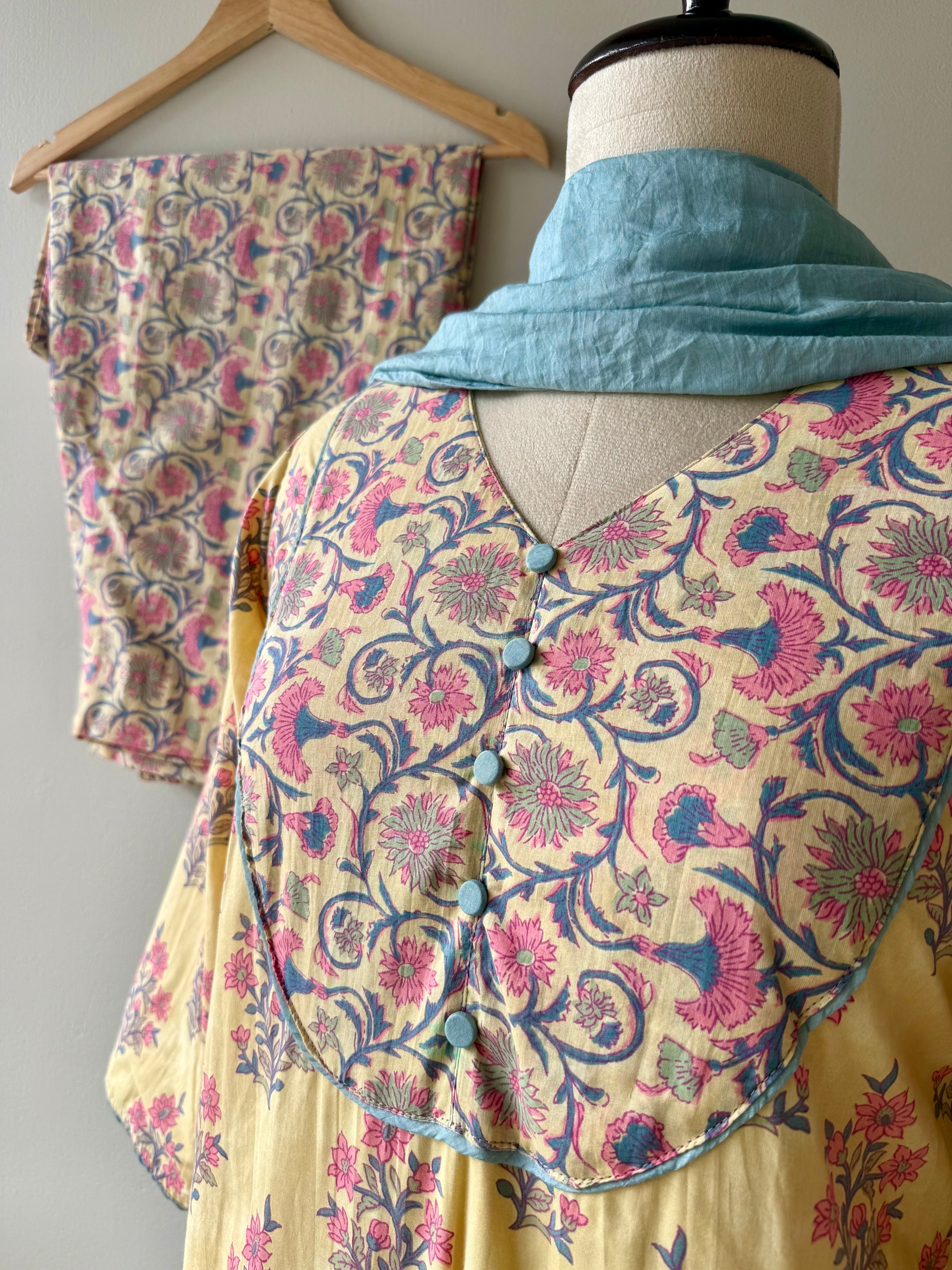 Cotton floral suit set