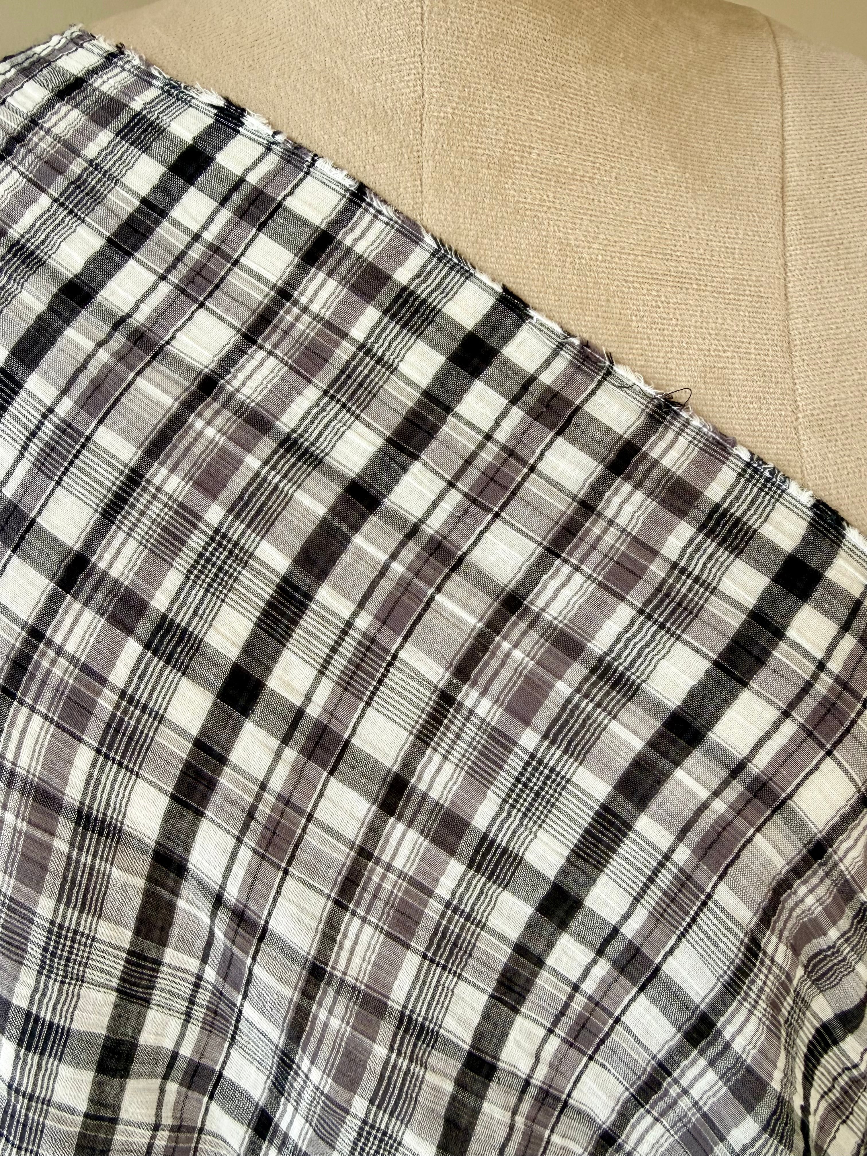 Crushed Checked Cotton
